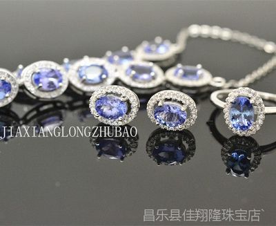 直銷批發(fā)天然坦桑石手飾套裝 時光寶石的魅力與商業(yè)機遇